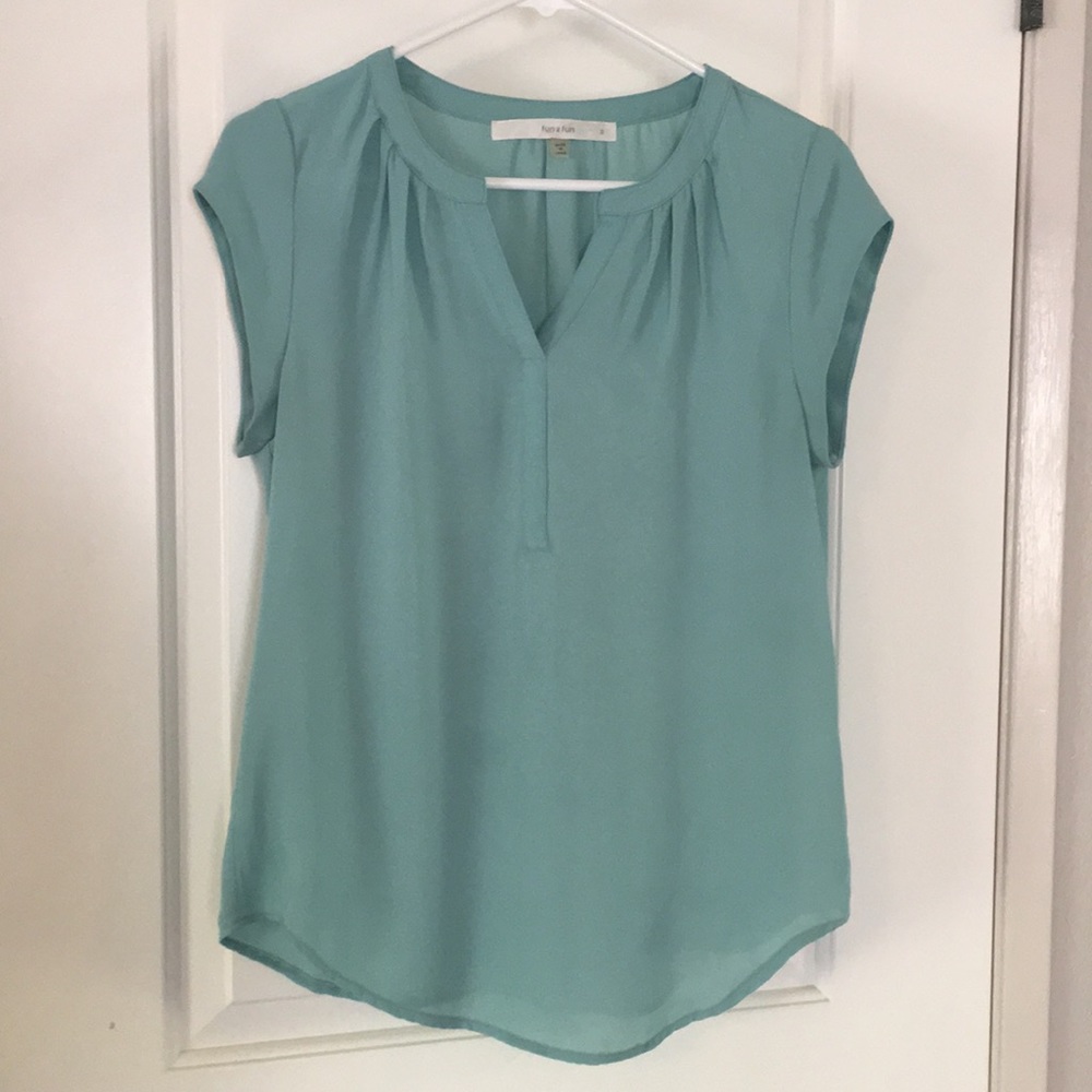 Stitchfix Fun2Fun Sea Green Blouse, Size S